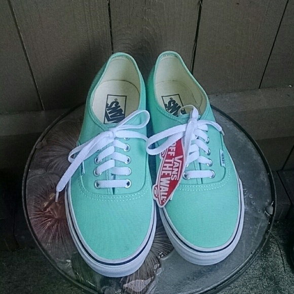 vans authentic mint green